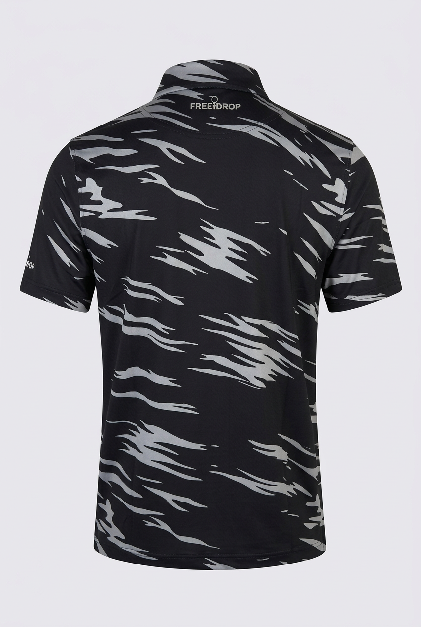 Blade Quarter Zip Polo - Black