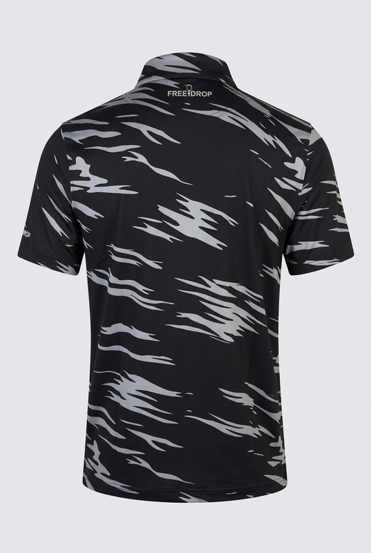 Blade Quarter Zip Polo - Black