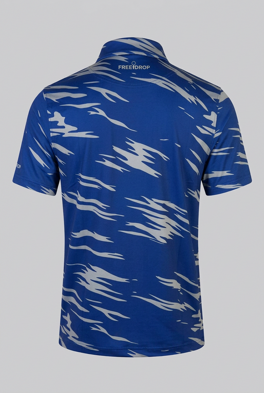 Blade Quarter Zip Polo - Blue