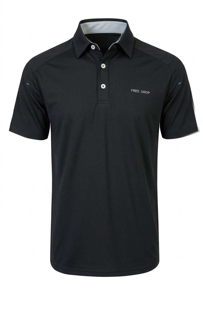 Jamo Fashion Plain Polo - Black