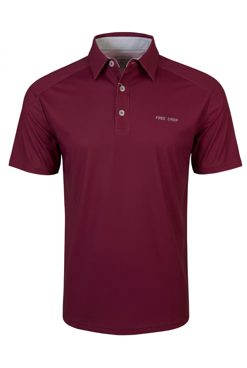 Jamo Fashion Plain Polo - Maroon