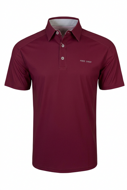 Jamo Fashion Plain Polo - Maroon