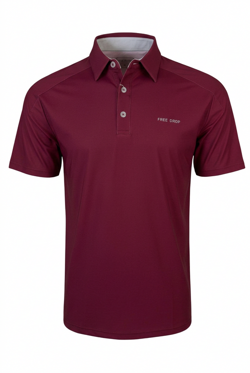 Jamo Fashion Plain Polo - Maroon