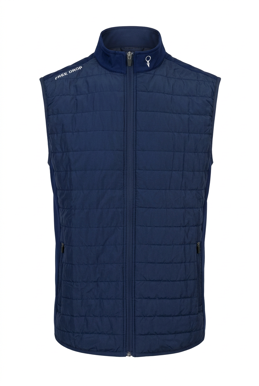 Sven Quilted Vest - Navy