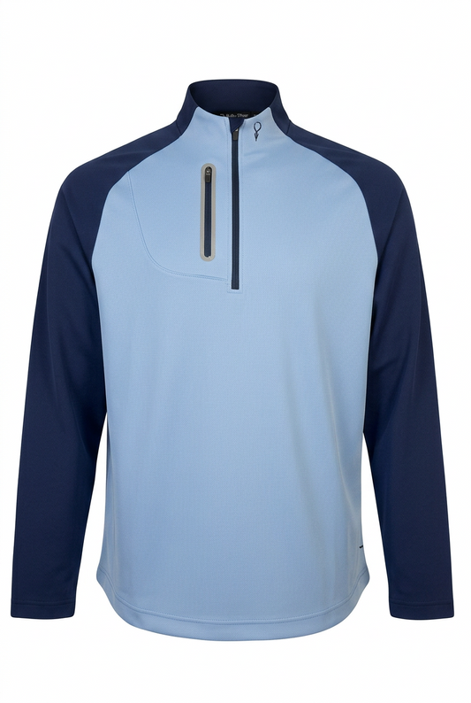 Martin Technical Quarter Zip Outerwear - Sky Blue